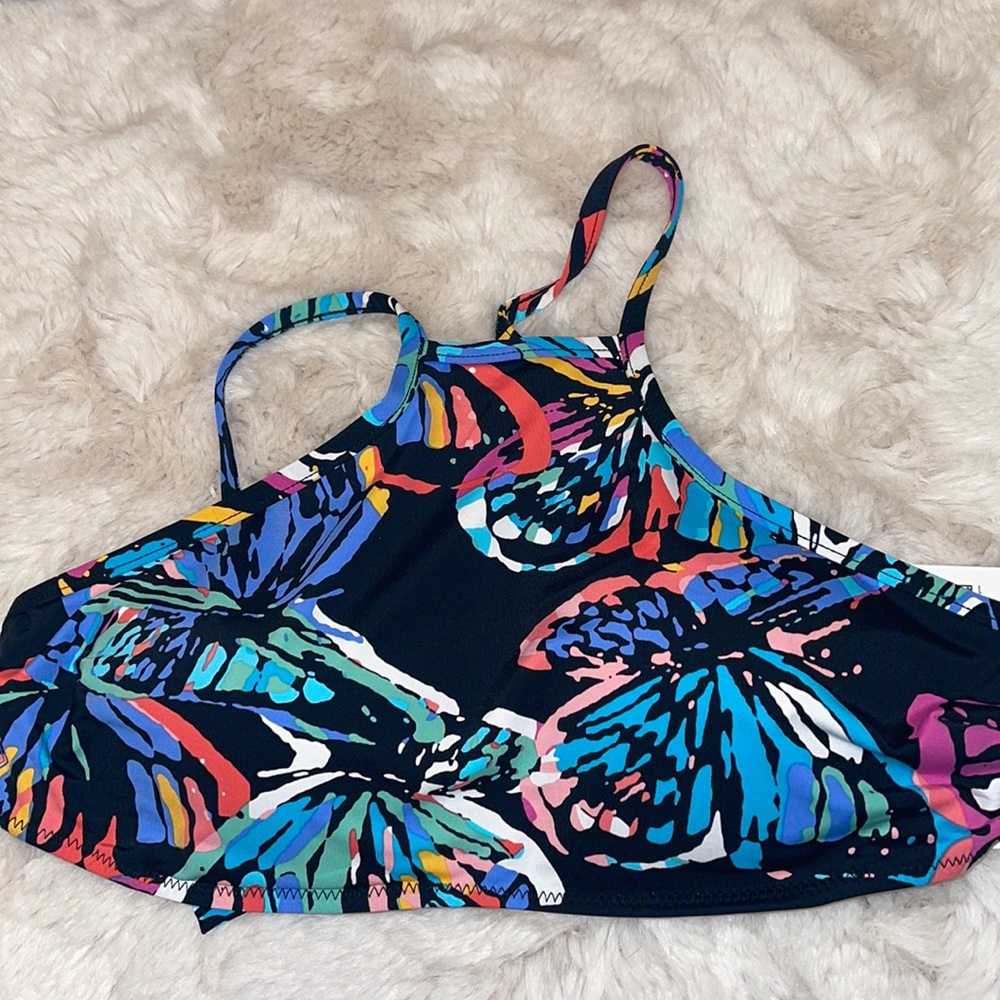 Vera Bradley Reversible Swimwear Swim Halter Top Medium (8-10)